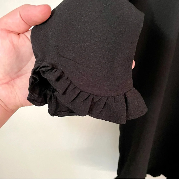 GANNI Clark Long Sleeve Dress in Black NWT - Picture 6 of 11